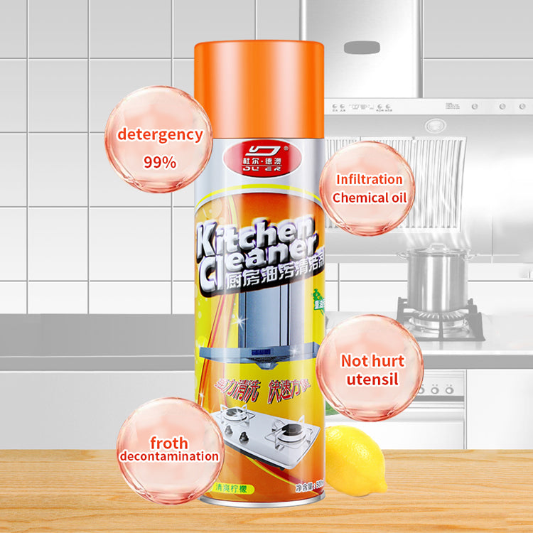 Foam Spray Kitchen Cleaner – Grease Gone in 60 Seconds