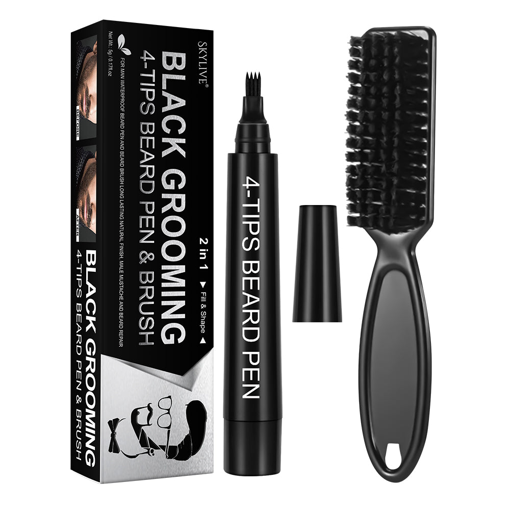 Beard Filler Pencil & Brush Kit