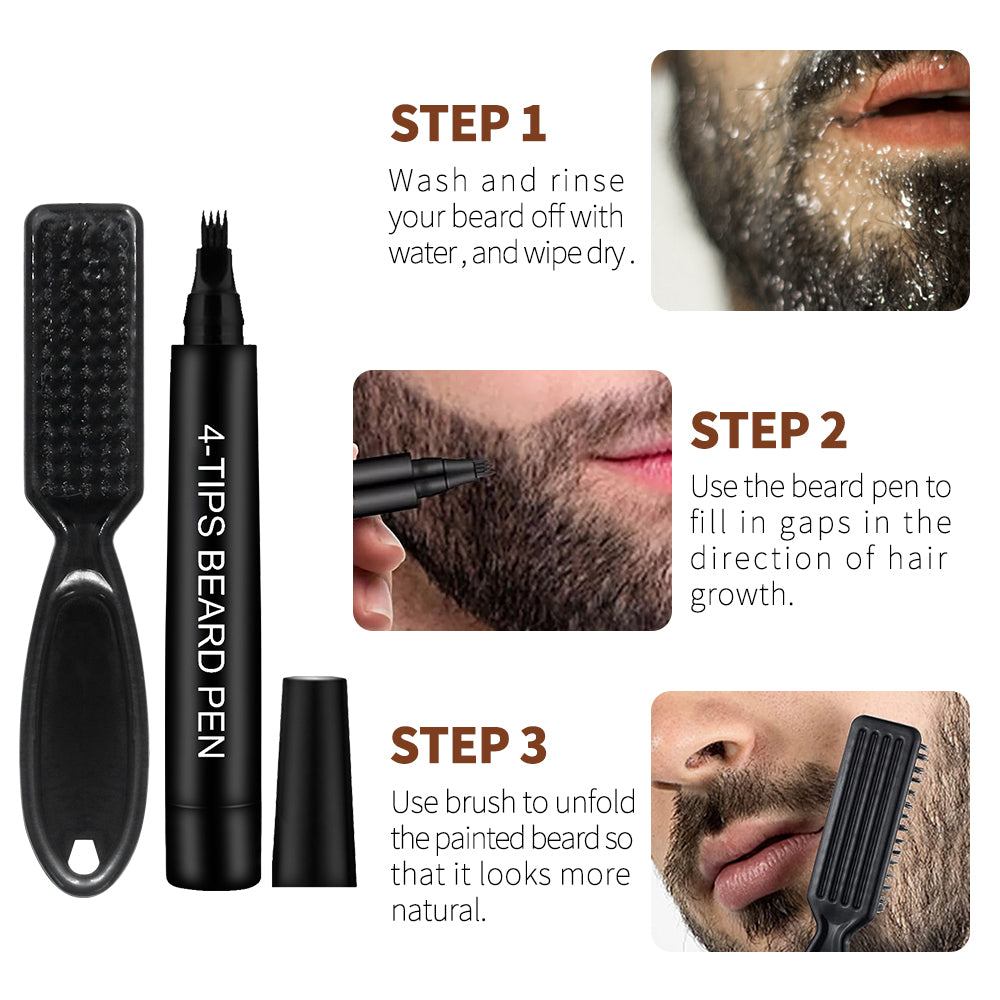 Beard Filler Pencil & Brush Kit