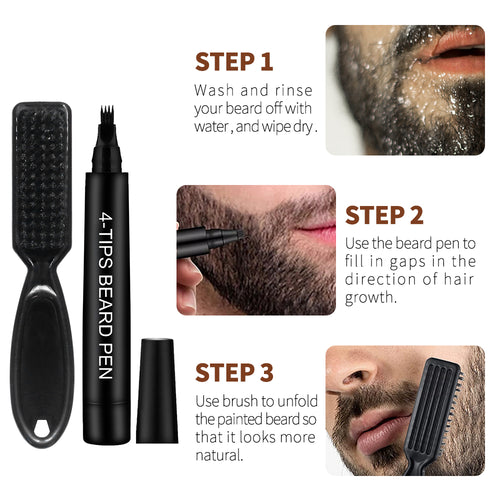Beard Filler Pencil & Brush Kit
