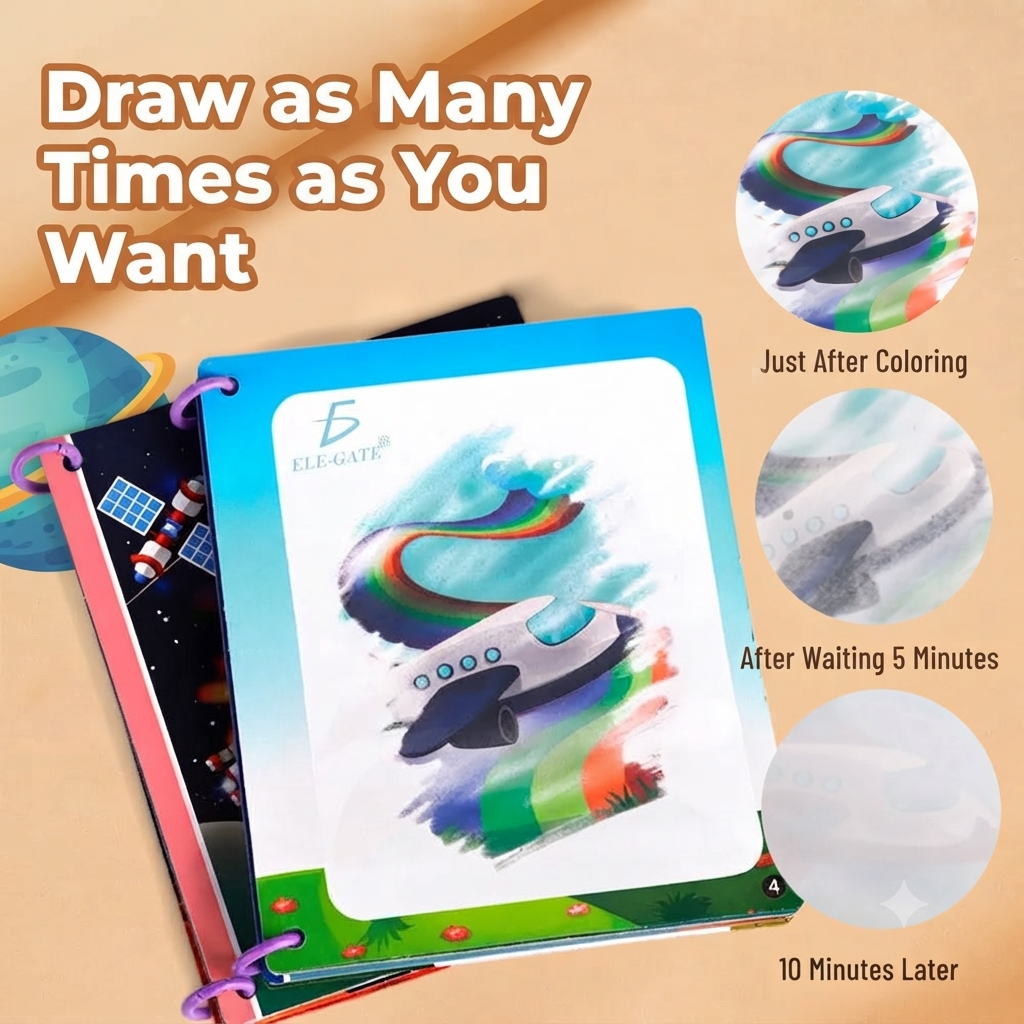 Magic Water Coloring Book – Space Adventure
